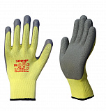 Перчатки трикотажные ЗЕФИР с покрытием из вспененного латекса жёлтая